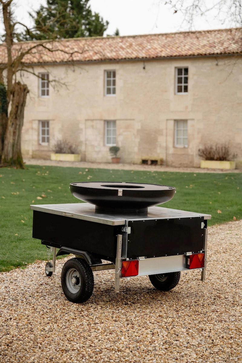 brasero sur remorque à la vente